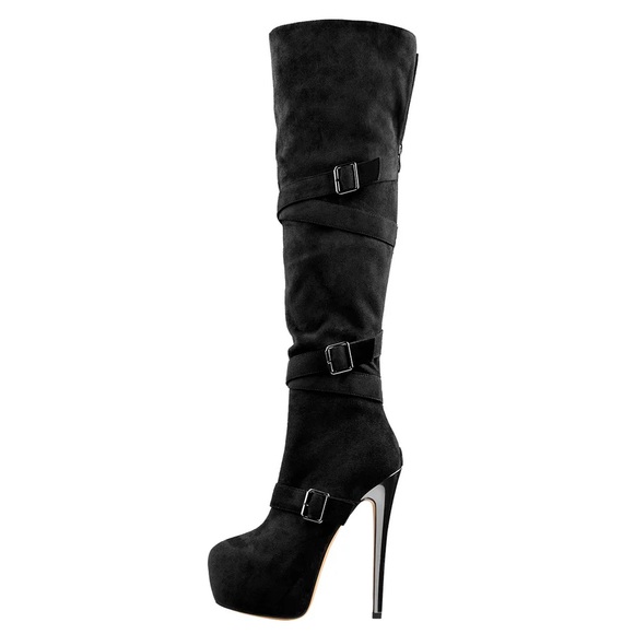 Onlymaker Thigh high suede high heel boots sz 13 - Picture 1 of 8